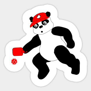 Panda Bear Pickleball Sticker